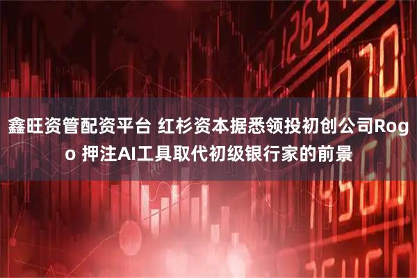 鑫旺资管配资平台 红杉资本据悉领投初创公司Rogo 押注AI工具取代初级银行家的前景