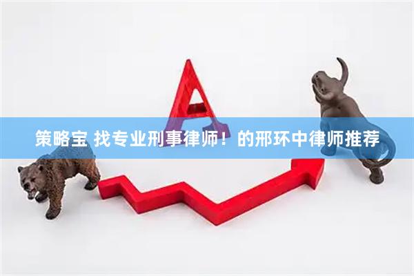 策略宝 找专业刑事律师！的邢环中律师推荐